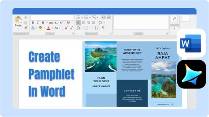 How to make a pamphlet on word